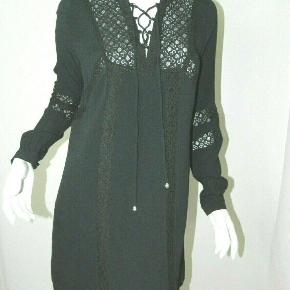 Anthropologie Current Air Black Boho Chic Tunic